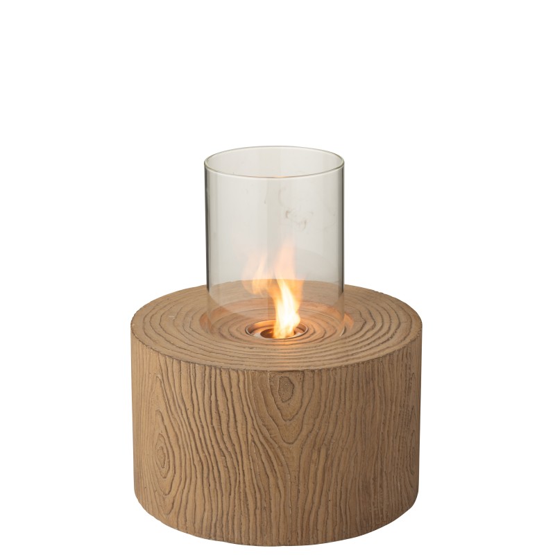 Braséro tunk rond en ciment beige 41x42x51 cm Braséro tunk rond en ciment beige 41x42x51 cm