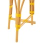Banco de bar em rattan bege e amarelo, 38 x 38 x 65 cm Banco de bar em rattan bege e amarelo, 38 x 38 x 65 cm