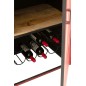 Mobile bar in metallo rosso a forma di funivia, 135x47x154 cm Mobile bar in metallo rosso a forma di funivia, 135x47x154 cm