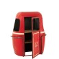 Mueble bar tipo teleférico de metal rojo, 135 x 47 x 154 cm Mueble bar tipo teleférico de metal rojo, 135 x 47 x 154 cm