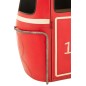 Mobile bar in metallo rosso a forma di funivia, 135x47x154 cm Mobile bar in metallo rosso a forma di funivia, 135x47x154 cm
