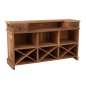 Mueble bar de madera reciclada natural en color beige, 180 x 55 x 106 cm Mueble bar de madera reciclada natural en color beige, 180 x 55 x 106 cm