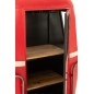 Mobile bar in metallo rosso a forma di funivia, 135x47x154 cm Mobile bar in metallo rosso a forma di funivia, 135x47x154 cm
