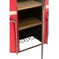 Mobile bar in metallo rosso a forma di funivia, 135x47x154 cm Mobile bar in metallo rosso a forma di funivia, 135x47x154 cm