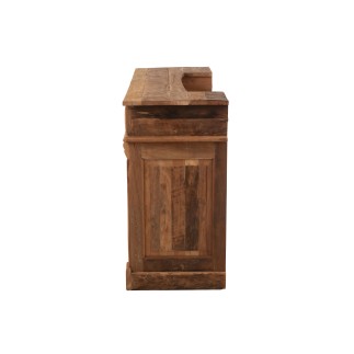 Mueble bar de madera reciclada natural en color beige, 180 x 55 x 106 cm