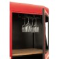 Mobile bar in metallo rosso a forma di funivia, 135x47x154 cm Mobile bar in metallo rosso a forma di funivia, 135x47x154 cm