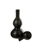 Bouteille déco avec bouchon en verre noir 16x16x42 cm Bouteille déco avec bouchon en verre noir 16x16x42 cm