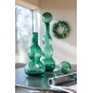 Bottiglia decorativa con tappo in vetro verde 16x16x42 cm Bottiglia decorativa con tappo in vetro verde 16x16x42 cm