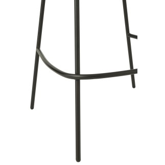 Silla de bar con tapizado rosa y patas de metal negro  55 x 54 x 99 cm