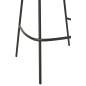 Silla de bar con tapizado rosa y patas de metal negro 55 x 54 x 99 cm Silla de bar con tapizado rosa y patas de metal negro 55 x 54 x 99 cm