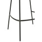 Cadeira de bar em tecido bege com pés em metal preto, 55 x 54 x 99 cm