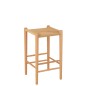 Sgabello da bar in legno di faggio beige 38x38x66,4 cm Sgabello da bar in legno di faggio beige 38x38x66,4 cm