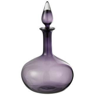 Garrafa decorativa com rolha de vidro roxa 26,5 x 26,5 x 33 cm