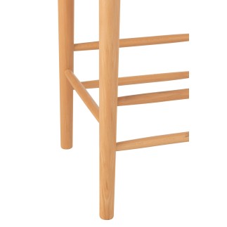 Sgabello da bar in legno di faggio beige 38x38x66,4 cm