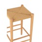 Banco de bar em madeira de faia bege 38x38x66,4 cm Banco de bar em madeira de faia bege 38x38x66,4 cm