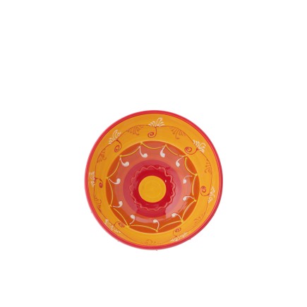 Saladier en céramique orange 28x28x14 cm