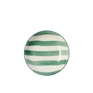 Bol en céramique blanc et vert 14x14x8.4 cm