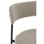 Sedia da bar in tessuto grigio con base in metallo nero 53x48x97 cm Sedia da bar in tessuto grigio con base in metallo nero 53x48x97 cm