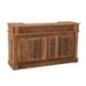 Bar em madeira reciclada natural bege 180x55x106 cm Bar em madeira reciclada natural bege 180x55x106 cm