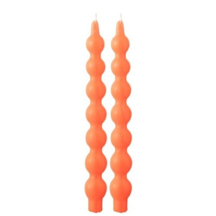 Boite de 2 bougies 5H calebasse rouge 7.5x4x30 cm