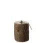 Braséro tunk rond en ciment marron 10x10x12 cm Braséro tunk rond en ciment marron 10x10x12 cm