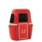 Mobile bar in metallo rosso a forma di funivia, 135x47x154 cm Mobile bar in metallo rosso a forma di funivia, 135x47x154 cm