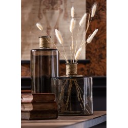 Vase bouteille en verre marron 25x25x75 cm