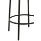 Banco de bar em tecido branco com base em metal preto, 41 x 41 x 67 cm Banco de bar em tecido branco com base em metal preto, 41 x 41 x 67 cm
