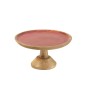 Plat à gâteaux en bois rose 25x25x15 cm Plat à gâteaux en bois rose 25x25x15 cm