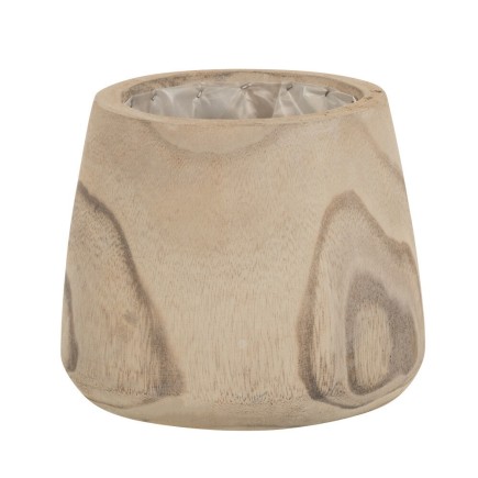 Cache-pot en bois naturel 15x15x15 cm