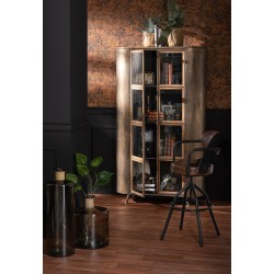 Vase bouteille en verre marron 25x25x75 cm
