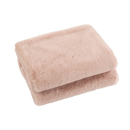 Coperta in poliestere rosa chiaro 180x130 cm