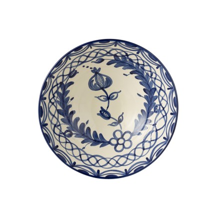 Grande insalatiera in ceramica blu scuro 40x40x15 cm