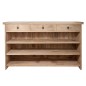 Bar 3 tiroirs et étagères en bois naturel 180.5x55x104.5 cm Bar 3 tiroirs et étagères en bois naturel 180.5x55x104.5 cm