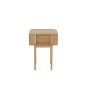 Table de nuit arrondie en bois beige 53x40x67 cm Table de nuit arrondie en bois beige 53x40x67 cm