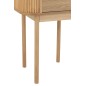 Comodino rotondo in legno beige 53x40x67 cm Comodino rotondo in legno beige 53x40x67 cm