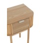 Comodino rotondo in legno beige 53x40x67 cm Comodino rotondo in legno beige 53x40x67 cm