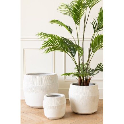 Palmera artificial en maceta de plástico verde 110x110x180 cm