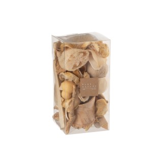 Scatola di noci essiccate in legno naturale 10x10x20 cm
