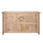 Bar 3 tiroirs et étagères en bois naturel 180.5x55x104.5 cm Bar 3 tiroirs et étagères en bois naturel 180.5x55x104.5 cm