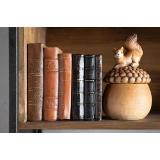 Livres en résine marron 19.5x12.5x27.5 cm