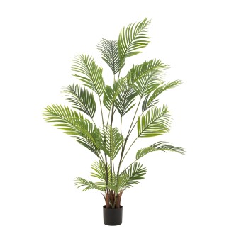Palma artificiale in vaso di plastica verde 110x110x180 cm