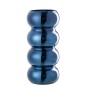 Vase chenille en verre bleu 13.5x13.5x30 cm Vase chenille en verre bleu 13.5x13.5x30 cm