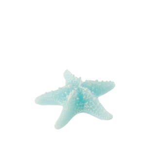 Vela em forma de estrela do mar, 2 horas, azul-celeste, 13 x 13 x 4,5 cm