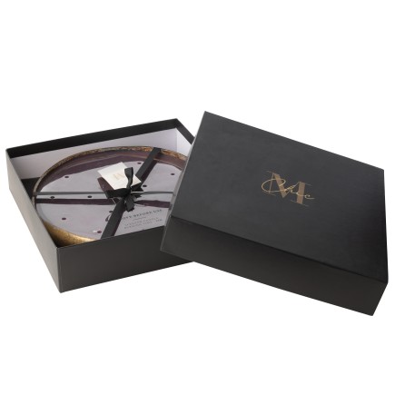 Vela perfumada 35h en vidrio dorado 37x37x5 cm