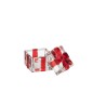 Caixa de presente em vidro vermelho 8,5 x 8,5 x 9 cm Caixa de presente em vidro vermelho 8,5 x 8,5 x 9 cm