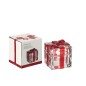 Caixa de presente em vidro vermelho 8,5 x 8,5 x 9 cm Caixa de presente em vidro vermelho 8,5 x 8,5 x 9 cm