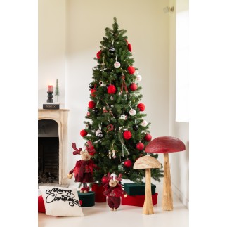 Sapin de Noël décoratif avec led en plastique vert 150x150x225 cm