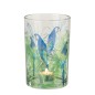 Photophore motif perroquet en verre bleu 12x12x18 cm Photophore motif perroquet en verre bleu 12x12x18 cm