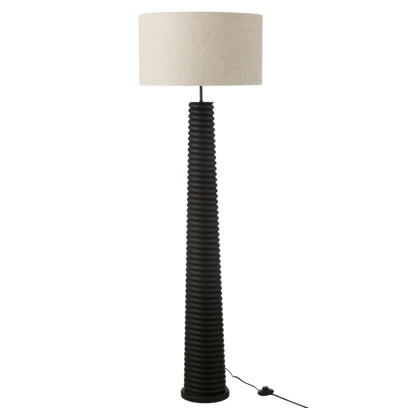 Lampada alta in legno nero 48x48x160 cm